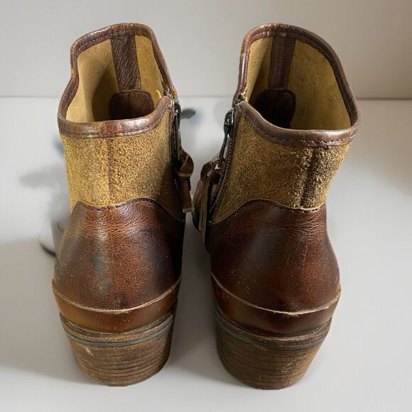 UGG Penelope Genuine Leather Sz 8.5 Women Zip Brown S/N 1008710 Ankle Boots - Picture 3 of 10